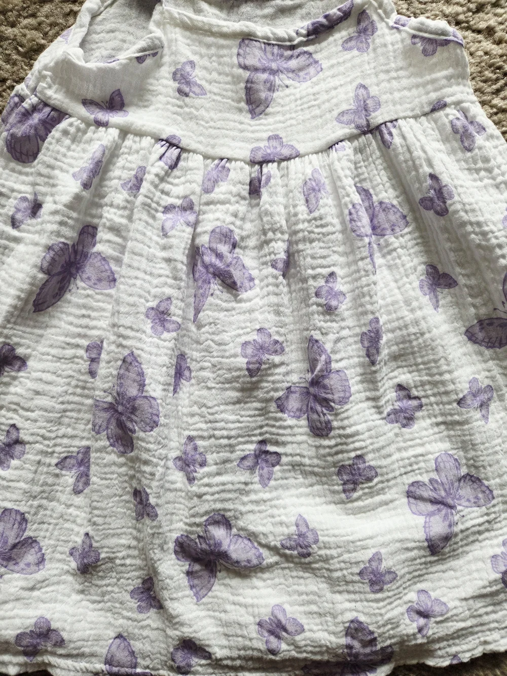 LILA & JACK Girls 2 Pc Set Purple Butterfly Pinafore Dress w/Purple Top Size 4T